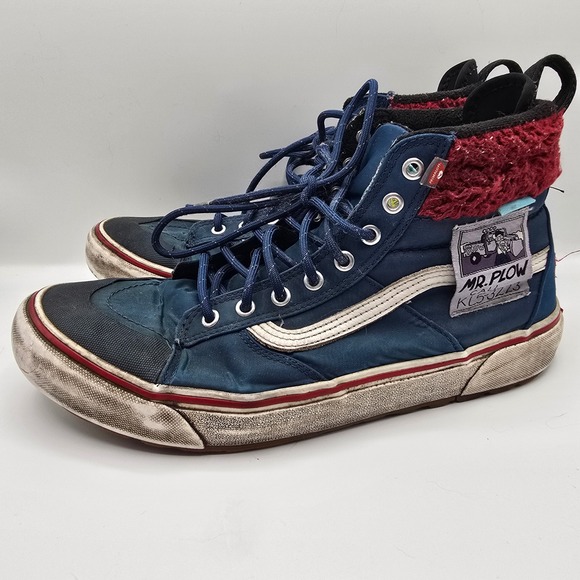 Vans Sk8-Hi Mr. Plow High Top Sneakers Blue Red Men's Size US 11.5 Rare